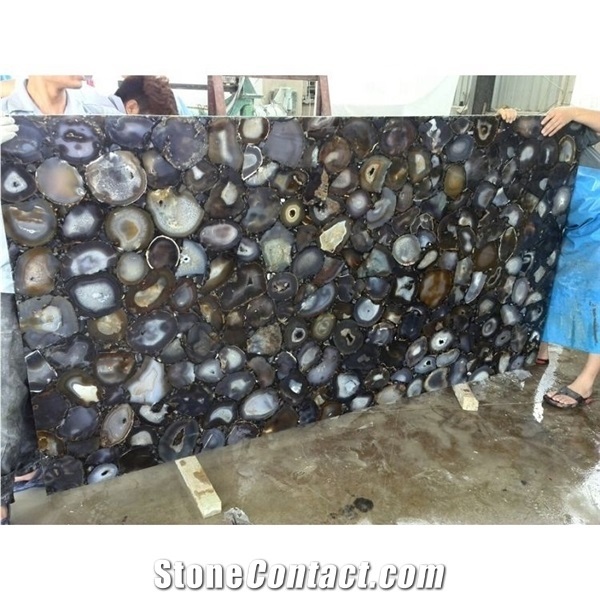 Agate Semiprecious Stone Slabs Wall Decoration