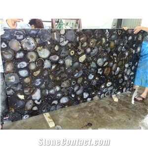 Agate Semiprecious Stone Slabs Wall Decoration