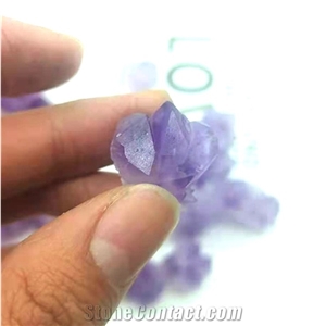 Amethyst Flower Crystal Rough Healing Quartz Stone Pendant