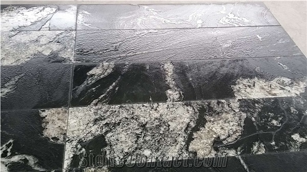 Black Forest Granite Black and White Granite Slab Tile Decor