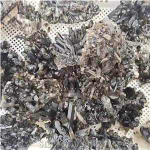 Black Quartz Cluster Smoky Crystal Druse Healing Decoration