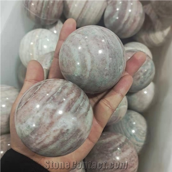 Colorful Leopard Sphere Gemstone Crystal Quartzite Balls