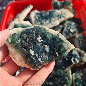 Green Fluorite Mine Cluster Crystals Healing Decoration
