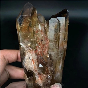 Healing Decor Bulk Rock Smoky Citrine Quartzcrystal Cluster