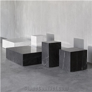 Marble Plinth Cubic 40 X 40 X H40 cm Marble Effect Plinth
