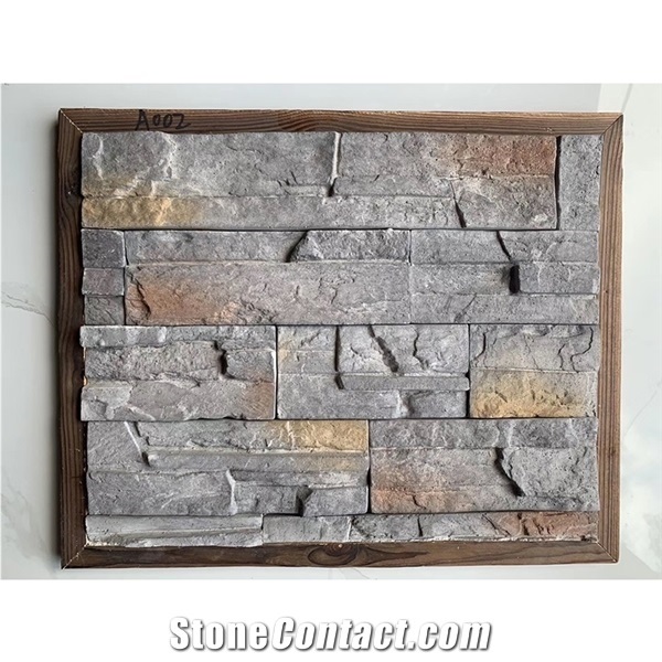 Natural Slate Stone Looking Faux Stone Wall Fence Panel