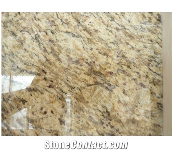 Prefab Natural Giallo Fiorito Granite Stone Countertops