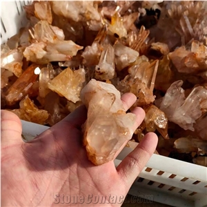 Rose Red Crystal Quartz Cluster Formation Healing Raw Stone