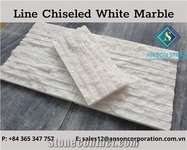 Big Deal for Line Chiseled White Marble