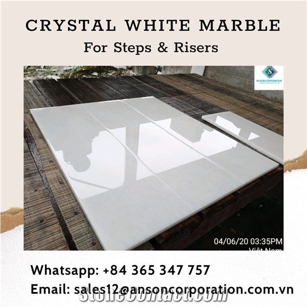 Big Promotion for Crystal White Marble Steps & Risers