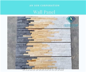 Black Yellow and White Wall Panel