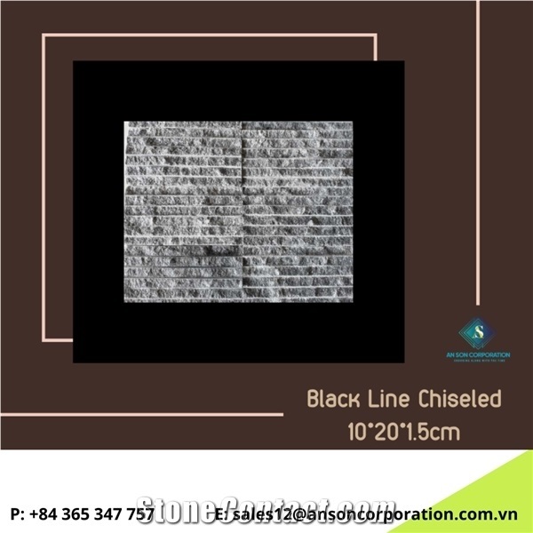 Great Deal for Line Chiseled Black Marble