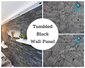 Great Deal for Tumbled Black Wall Panel