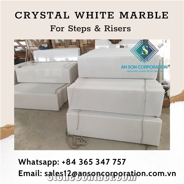 Hot Sale for Crystal White Marble Stairs & Steps
