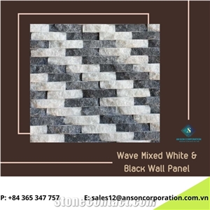 Hot Sale for Wave Mix White & Black Wall Panel