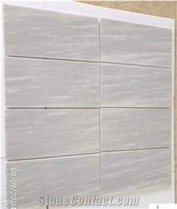 Polished Light Grey Veins Marble Bathroom Tile