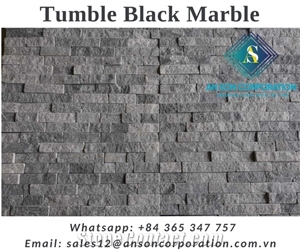 Tumble Black Marble for Wall Design