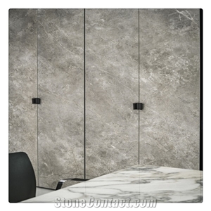 Decoration Wall Floor Tile Gray Marble Look Sintered Stone Glazed Polished