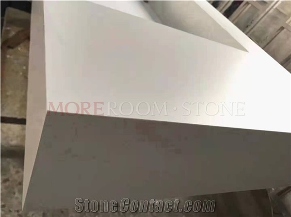 Extremely Thin White Marble Sintered Stone Bathroom Vanity