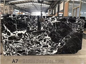 Large Format Big Size Black Marble Stone Glaze Polished