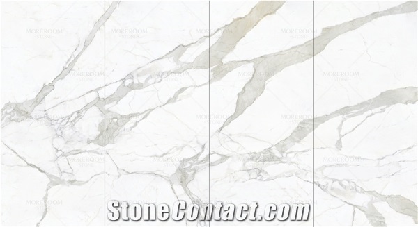 Italy Calacatta White Artificial Marble Interior Stone