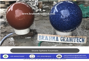Blue Pearl Granite Ball Fountain, Sphere Fountain, Ball Fountain