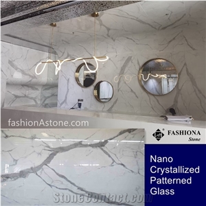 Nano Calacatta White Glass for Walls Cladding