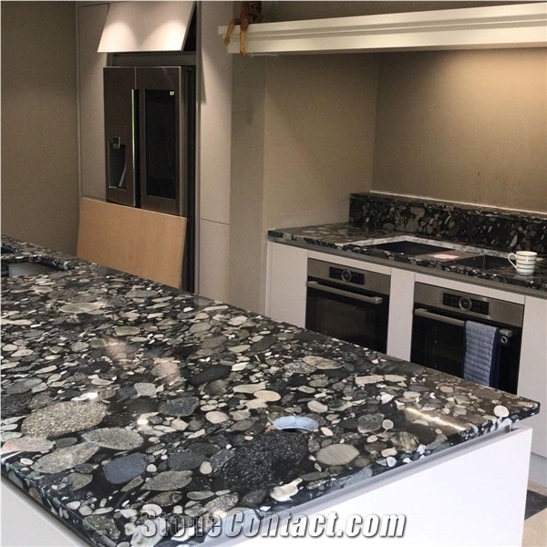 Brazil Black Marinace Granite Kitchen Countertop