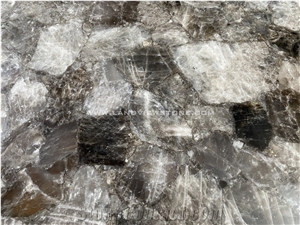 Crystal Grey Quartz Semi-Precious Stone for Kitchen Counter
