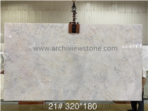 White Cristallo Quartzite Slabs