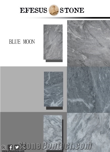 Ice White-Blue Moon Marble