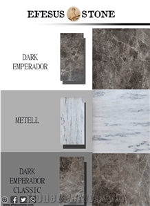Turkish Dark Emperador Marble-Turkish Blanco Ibiza Marble
