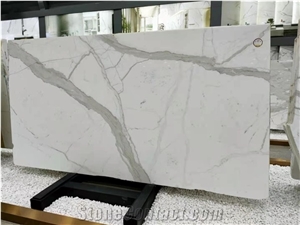 Calacatta Luxury Marble Premium White Slab Tile in China