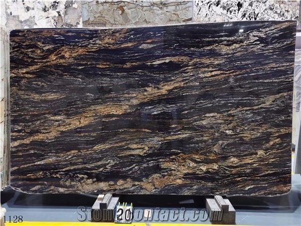 Fusion Night Dark Black Quartzite Slab in China Market