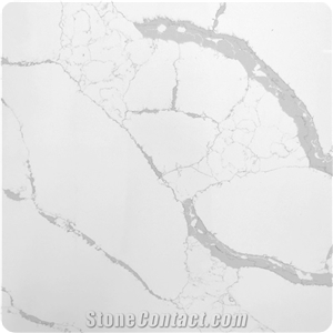 Artificial Stone Silestone White Sparkly Quartz Slab Wall