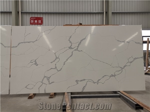 Decorative Materials Quartz Slab China Quartz Calacatta Slab