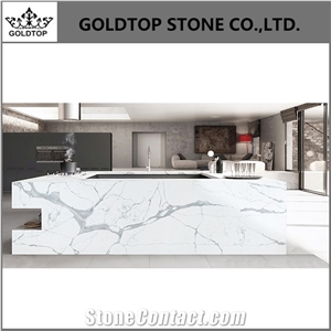 High Quality Polished Prefab Quartz Kitchen Counter