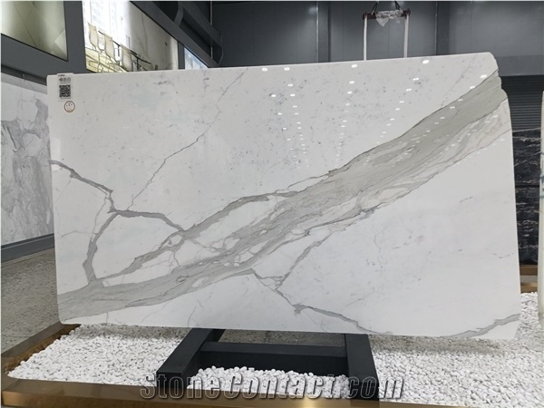 Calacatta Carrara White Marble Bookmatch Big Slabs