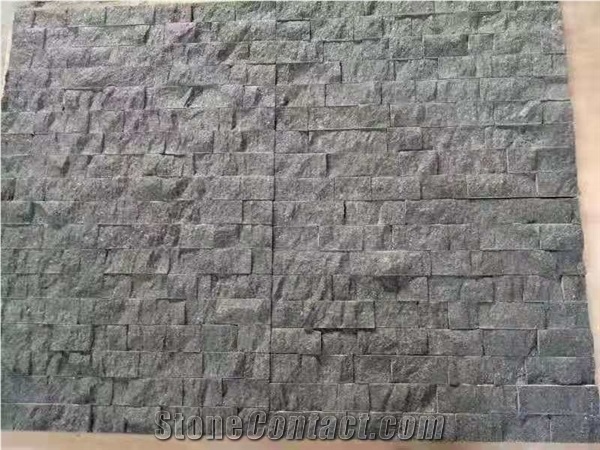 G684 Black Basalt Cobblestone Paver Mats for Wall Cladding