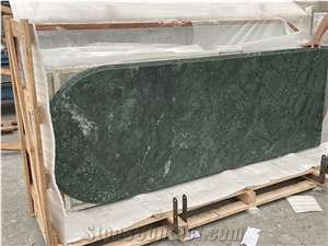 Big Flower Green Marble Laminated Panel