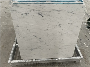 Carrara White Marble Composite Square Table Tops