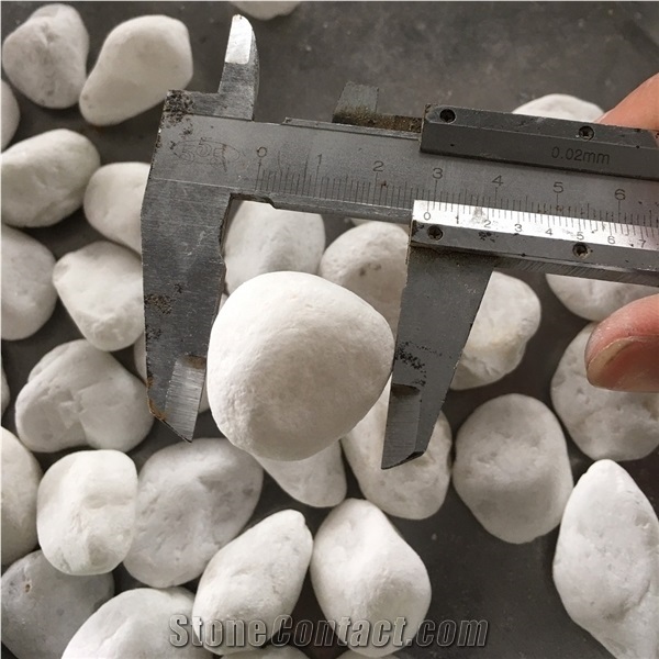 High Pure White Color Pebble Stone