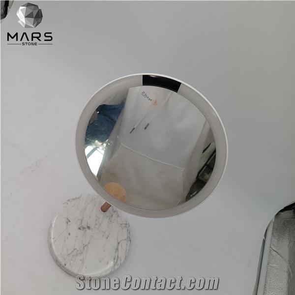 Amazon Hot Sale Marble Base Led Make up Mirror with Ledlight