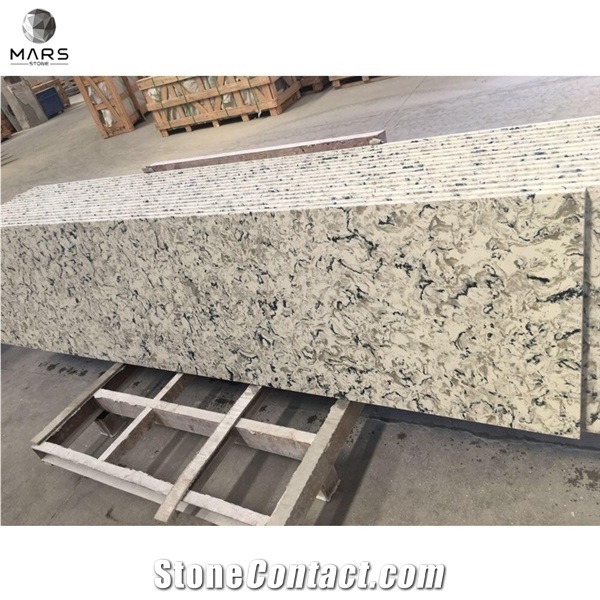 Artificial Stone Quartz Commercial Bathroom Sink Attach Sink