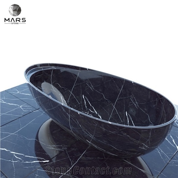 Best Price China Black Marble Nero Marquina Bathtub