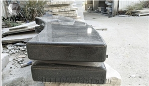 Black Granite for Long Benches Block Bench Stone Fabricated