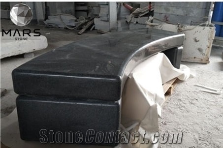 Black Granite for Long Benches Block Bench Stone Fabricated