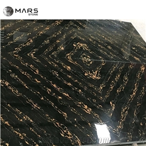 Black Portoro Nero Giallo Extra Gold Marble Tile