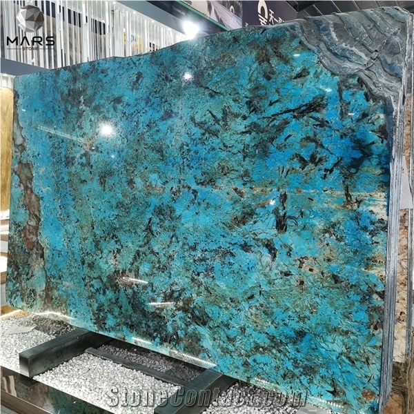 Brazil Blue Marble Stone Expensive Stone for Feature Wall