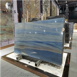 Brazil Luxury Blue Stone Azul Macaubas Quartzite Table Top